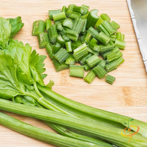 Tendercrisp celery seeds from SeedsNow in a clear container, ready for planting or gardening.